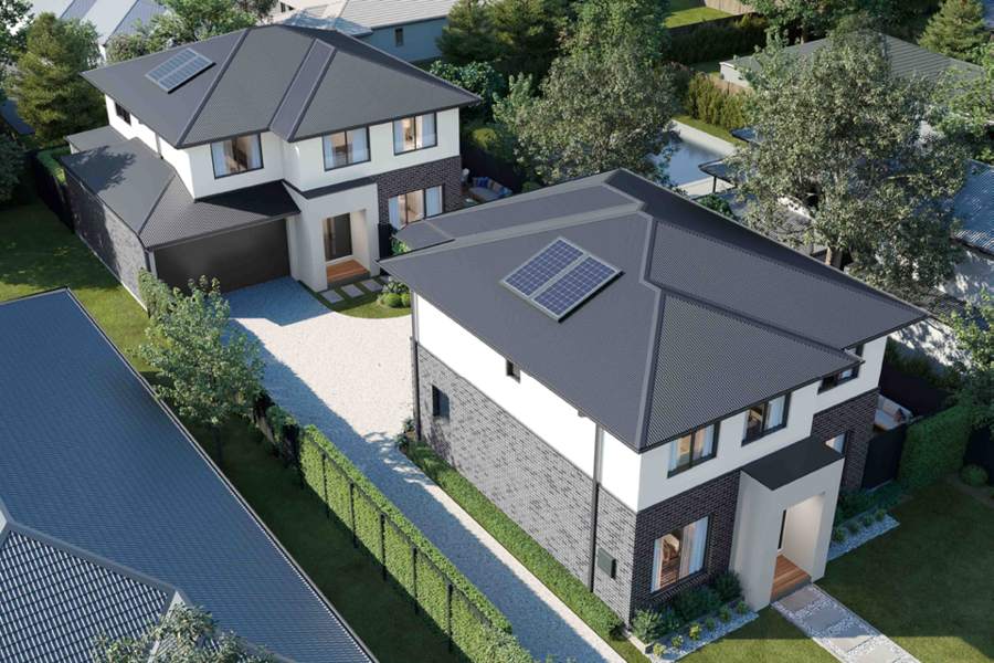 One Behind the Other