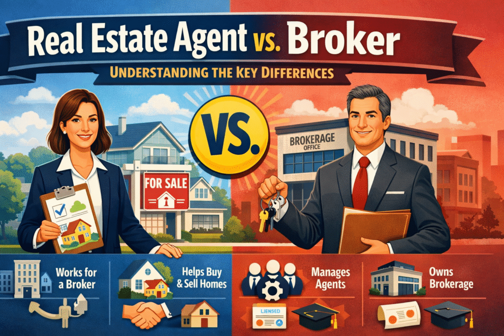 Real Estate Agent vs. Broker