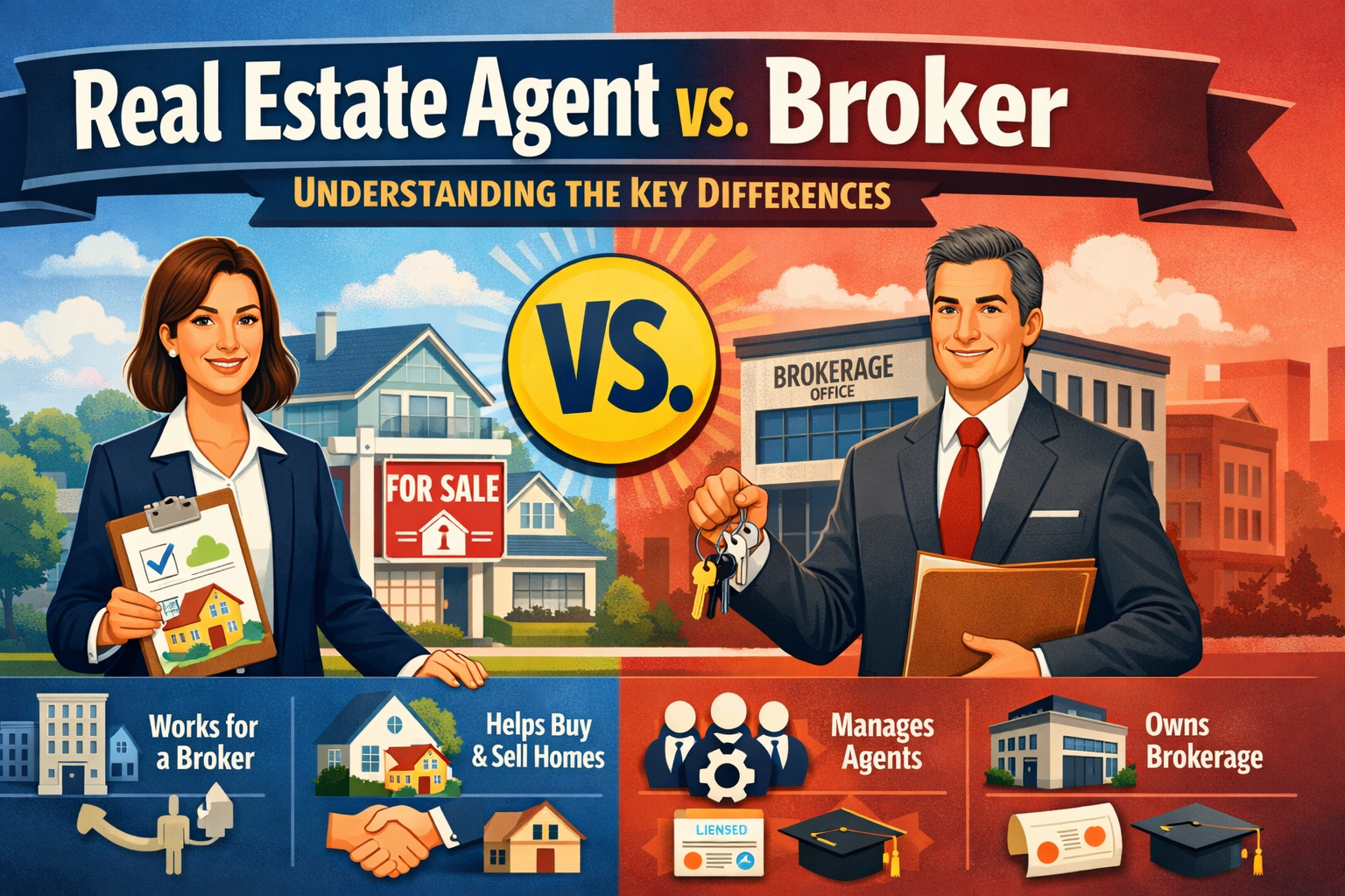Real Estate Agent vs. Broker: Understanding the Key Differences